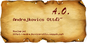 Andrejkovics Ottó névjegykártya